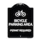 Signmission Bicycle Parking Area Permit Required W/ Graphic Heavy-Gauge Aluminum Sign, 24" x 18", BW-1824-24324 A-DES-BW-1824-24324 - alternate 1